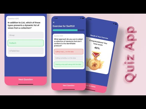 Build a Quiz App With SwiftUI - Firebase - Xcode 14 - SwiftUI Tutorials thumbnail