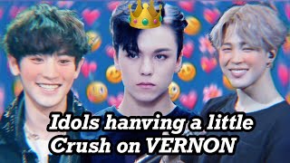 Idols being whipped for Vernon from Seventeen...