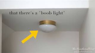 5-minute boob light fix! Update those outdated ceiling flush-mounts quickly and easily!