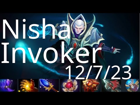 Nisha Invoker - calculate the fear of Ember Spirit- dota2