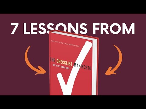 THE CHECKLIST MANIFESTO (by Atul Gawande) Top 7 Lessons | Book Summary