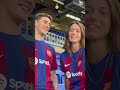 Gavi & Aitana with the new kit ❤️‍? #fcbarcelona #shorts