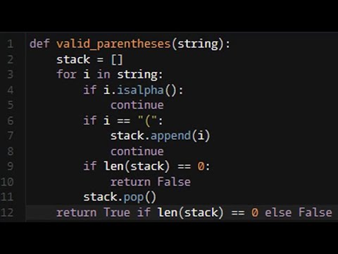 Python Valid Parentheses Codewars 5kyu
