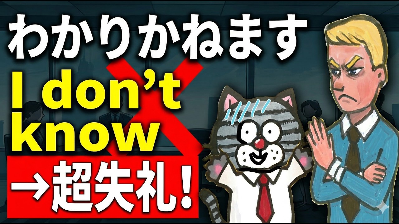 【外国人がカチンとくる日本人の英語】I don't knowは使うな！〇〇を使え