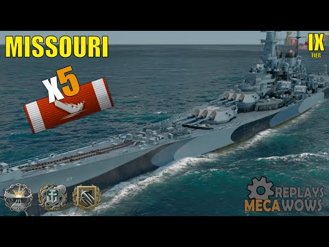 Missouri 5 Kills & 139k Damage | World of Warships Gameplay