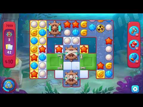 Fishdom 7059 Hard Level - 21 moves - NO BooSTERS
