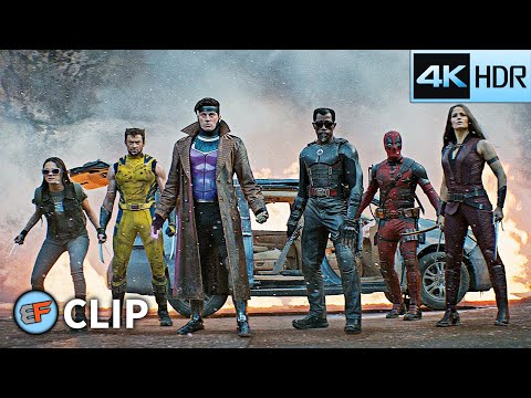 Blade, Elektra, Gambit & X-23 vs Cassandra's Henchmen | Deadpool & Wolverine 2024 4K HDR Movie Clip