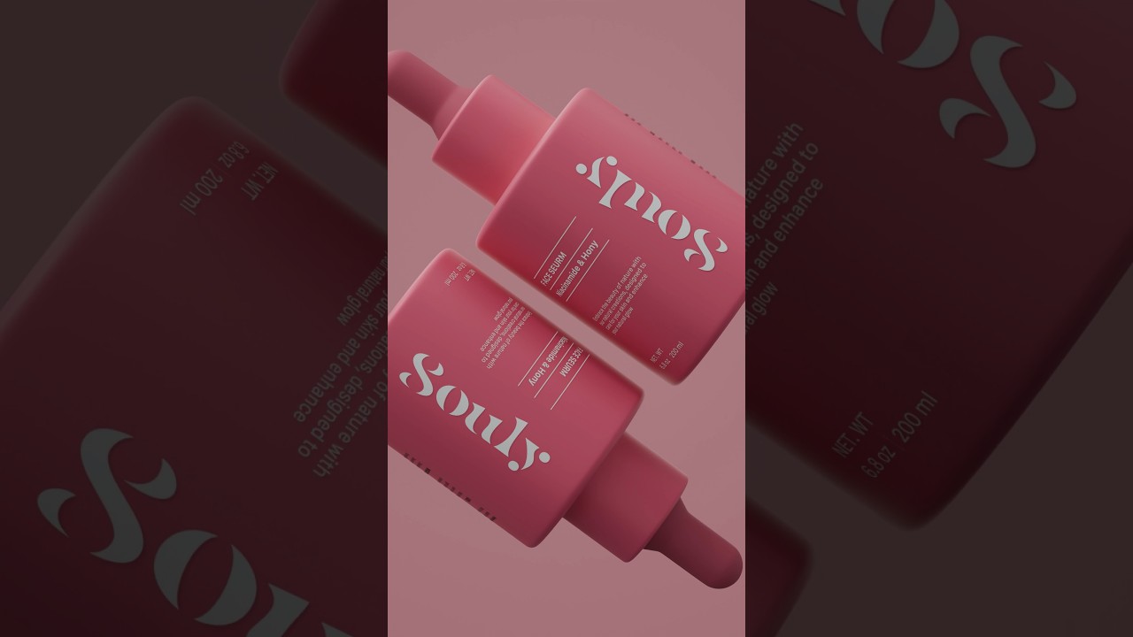 3D Cosmetics Product Animation in Blender #blender #animation #cosmetics #serum #design #3d