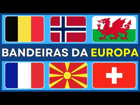 [QUIZ] TODAS as BANDEIRAS da EUROPA 🏳️ Só 5% conseguem | Adivinhe o País pela bandeira 🙈
