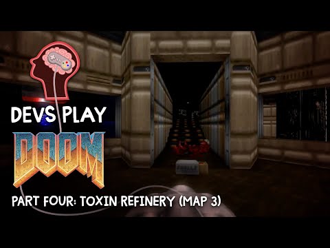 "Devs Play" S01E05 - Doom (Part 4 - Map 3 Toxin Refinery) 60fps [4/10]