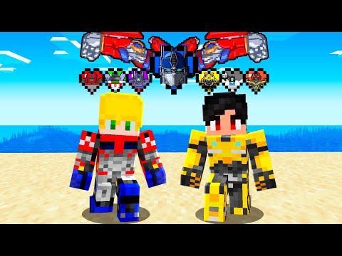 Consegui CORAÇÕES de TRANSFORMERS no Minecraft!