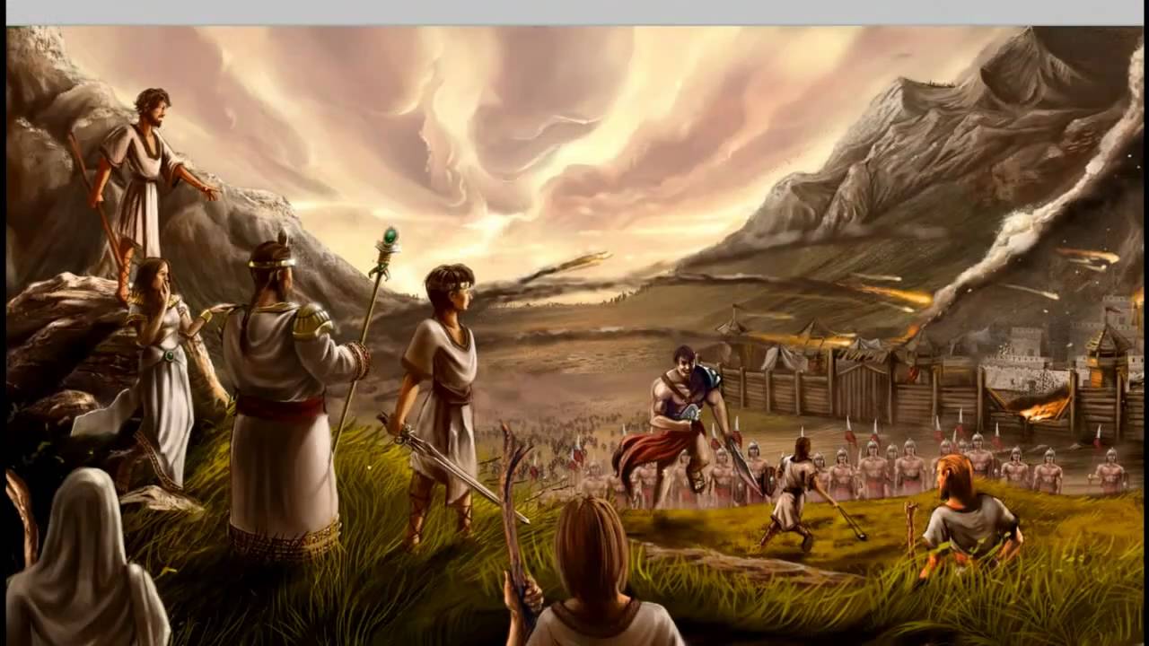 David And Goliath - Speedpainting by SENTiHELL