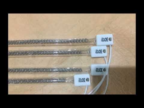 Fast response halogen infrared heating lamp with golden cover to focus ir