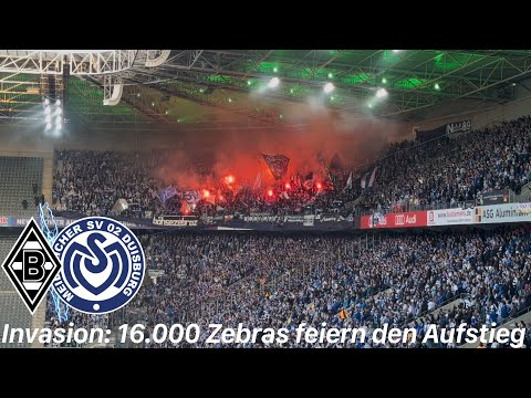 Borussia Mönchengladbach II - MSV Duisburg | extrem viel Pyro & riesige Aufstiegsparty der MSV Fans