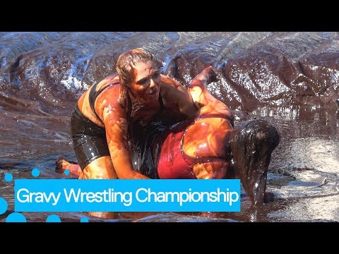 【動画】 どきっ！オンナだらけの「泥レス」世界選手権大会の様子！！: ひろぶろ