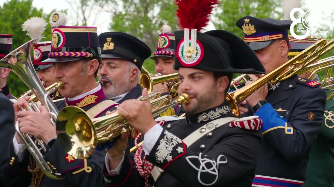 80 ANNI DELLA REPUBBLICA, L’INNO NAZIONALE ESEGUITO DALLA BANDA INTERFORZE