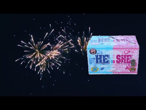 He Or She What Will It Be  -  Blue Star Boy Gender Reveal Fireworks
