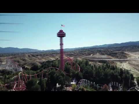 Video: 4K DJI Mavic Pro Six Flags Magic Mountain Valencia Southern California USA