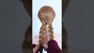 Super cute hairstyle 🎀 #braids #beauty #hair #viral #hairstyles