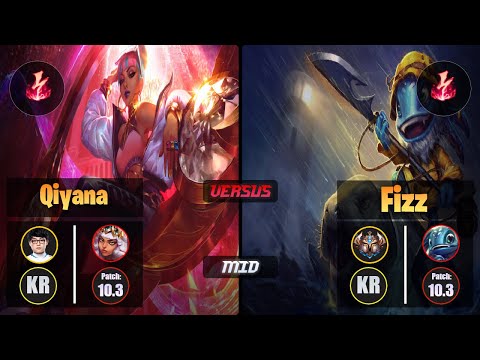 ShowMaker QIYANA (Mid) [Electrocute] VS FIZZ - Challenger KR Patch 10.3