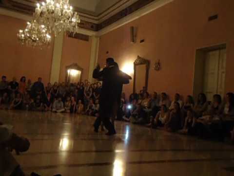  Maria Ines Bogado  and  Jorge Lopez  are  dancing  at  Syros Tango Festival  in  2016