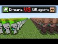 I Made 100 Dreams and 100 Villagers FIGHT