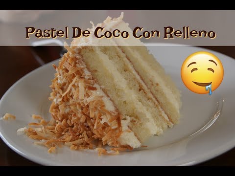 Receta Casera Pastel De Coco Esponjoso Con Cubierta