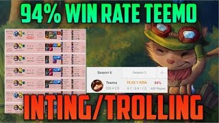 94% Win Rate Korean Teemo TROLLING on Heimer to get to Bronze