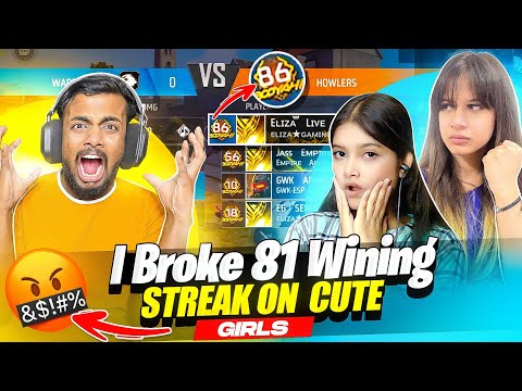 First Time Break 81 Winning Streak 😱 Of Cute Angry Girl Vs NayanAsin 😡 गुस्सा हो गया ||