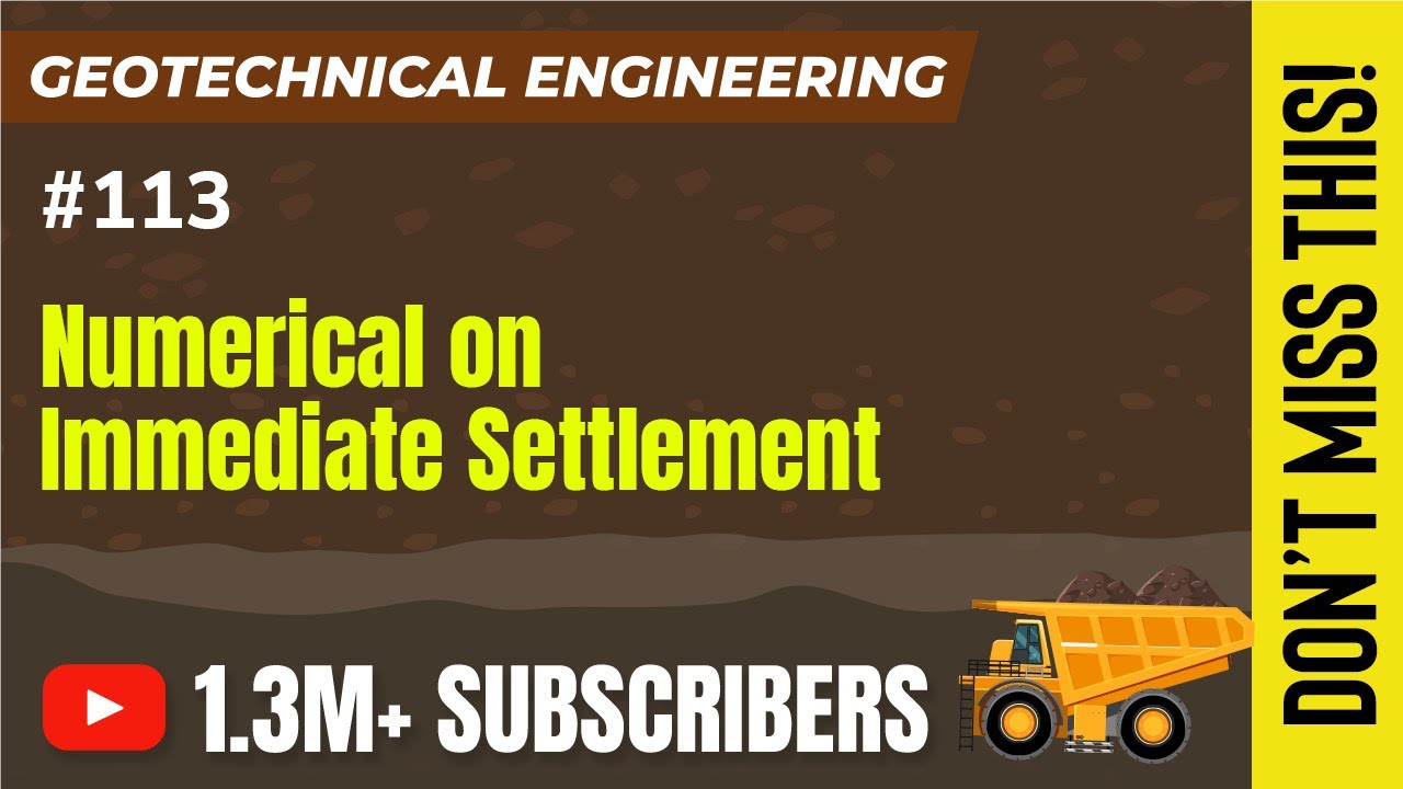 Numerical on Immediate Settlement | Shallow Foundation | Geotechnical Engineering - GATE