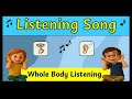 Listening Skills Song For Kids Whole Body Listeners