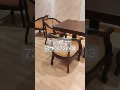 Rectangular marble dining table with chairs (6 seater)