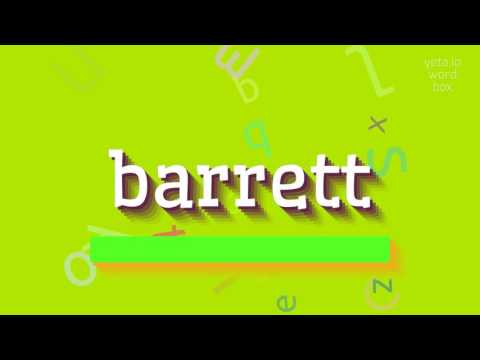 BARRETT - HOW TO PRONOUNCE BARRETT? #barrett