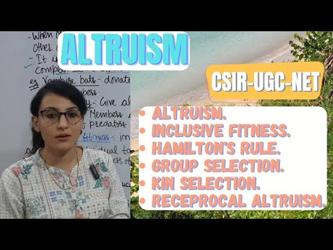 Altruism | Inclusive Fitness Hamilton's Rule | Kin Selection | Group Selection | Reciprocal Altruism