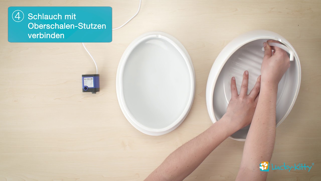 Lucky-Kitty Wasserautomat Keramik, Weiss Weiss Lucky-Kitty Wasserautomat Keramik, Weiss Weiss