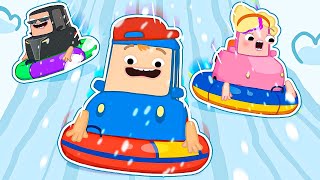 Vamos brincar na neve com os carrinhos da Família Wheelzy! Desenho animado infantil de carros
