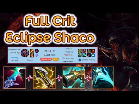 0.3 Second Oneshots with Full Crit Eclipse Shaco [League of Legends] Full Gameplay - Infernal Shaco