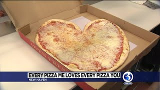 VIDEO: Pizza shop delivers heart-shaped pizzas