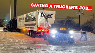 RAM TRX Tries to Save FULLY LOADED 80,000lb Semi Truck in a Ditch!!! *PA SNOW STORM 2024*