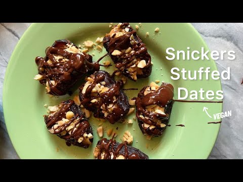 Healthy & Easy Snickers Stuffed Dates Recipe