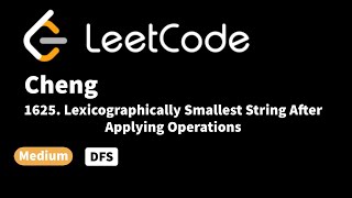 YouTube video 'LeetCode 1625. Lexicographically Smallest String After Applying Operations'