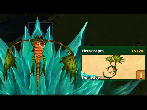 Firescrapes max level 124 titan mode-Exclusive dragon||Dragons rise of Berk