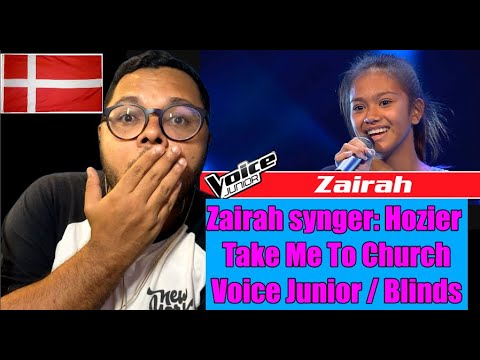 Zairah synger: Hozier - 'Take Me To Church' Voice Junior | Brasiliansk reaksjon | DENMARK REACTION