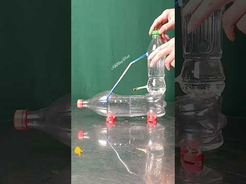 Smart eternal flowing water without electricity using plastic bottles