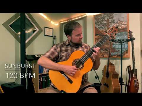 Sunburst by Andrew York (slow with metronome) Classical guitar