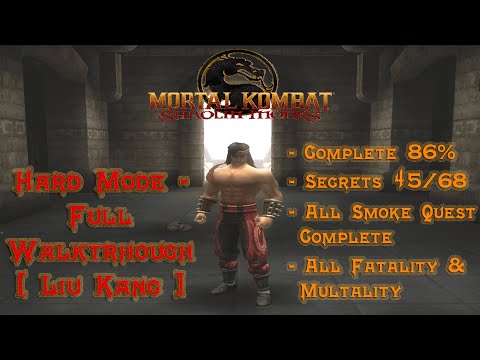 Mortal Kombat: Shaolin Monks (MKSM) [Liu Kang] Full Walkthrough - Hard Mode | Complete 86% | PCSX2