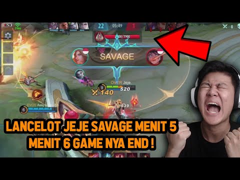 LANCELOT JEJE SAVAGE MENIT 5 LANGSUNG END ! GAME TERCEPAT - Mobile Legends