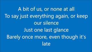 Celine Dion - Encore un soir (One More Night) - English lyrics in tune with song