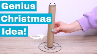 Do this IMMEDIATELY with your leftover paper towel roll for Christmas!