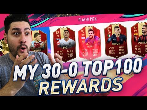 MY FIFA 19 TOP 100 FUT CHAMPIONS REWARDS - I DID 30-0 AND THIS HAPPENED !!!!